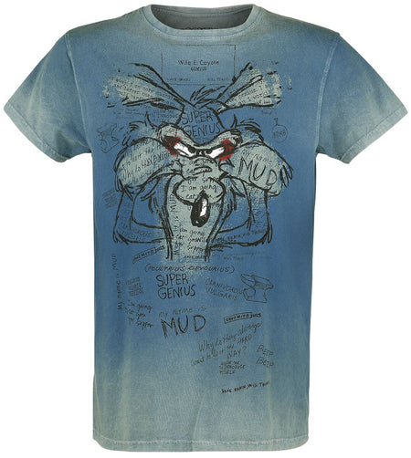 T-Shirt Manches courtes  de Looney Tunes - Vil Coyote - Inner Thoughts - S à 4XL - pour Unisexe - turquoise - Looney Tunes