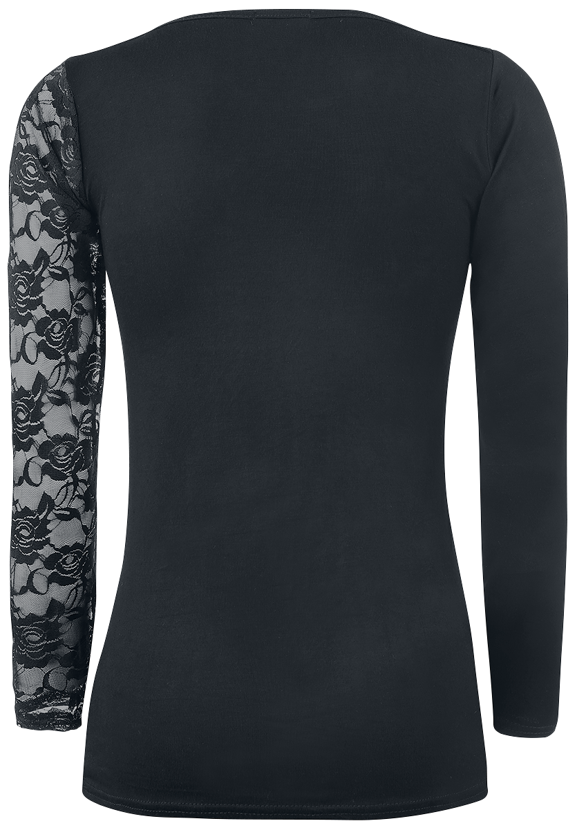 T-shirt manches longues Gothic de Spiral - Dragon Rose Slant - S à XXL - pour Femme - noir - Spiral - View 2