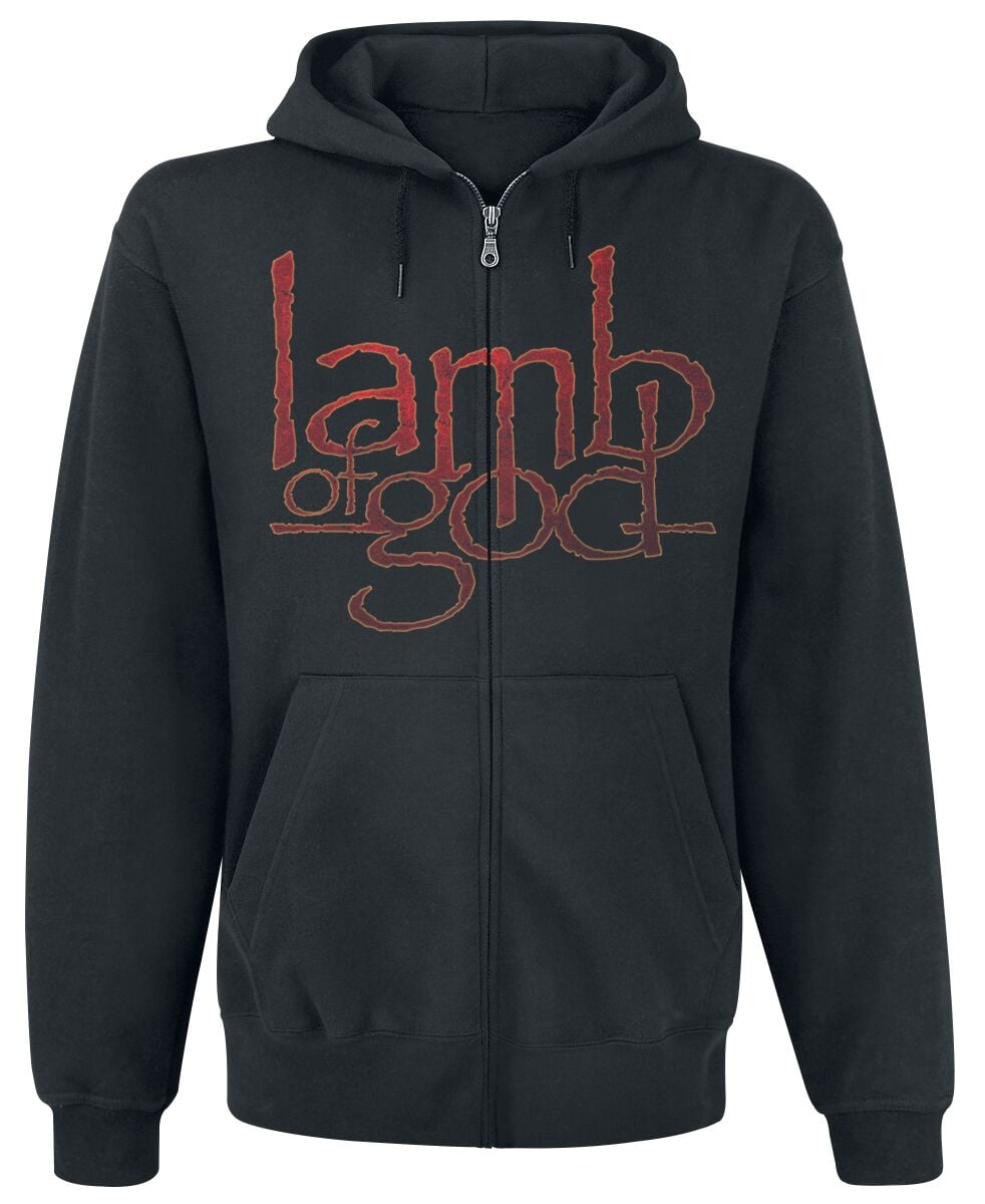 Sweat-shirt zippé à capuche  de Lamb Of God - Vulture - S à XXL - pour Homme - noir - Lamb Of God