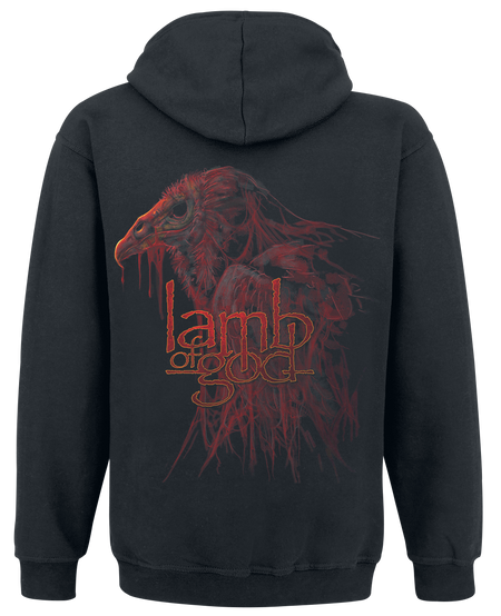 Sweat-shirt zippé à capuche  de Lamb Of God - Vulture - S à XXL - pour Homme - noir - Lamb Of God - View 2