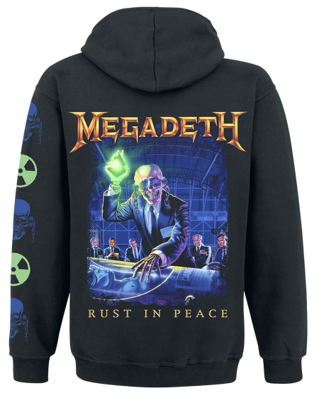 Sweat-shirt zippé à capuche  de Megadeth - Rust in peace - S à XXL - pour Homme - noir - Megadeth - View 2
