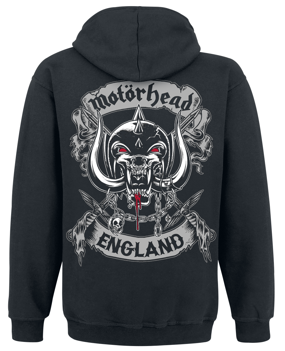 Sweat-shirt à capuche  de Motörhead - Cross Swords England Crest - S à XXL - pour Homme - noir - Motörhead - View 2
