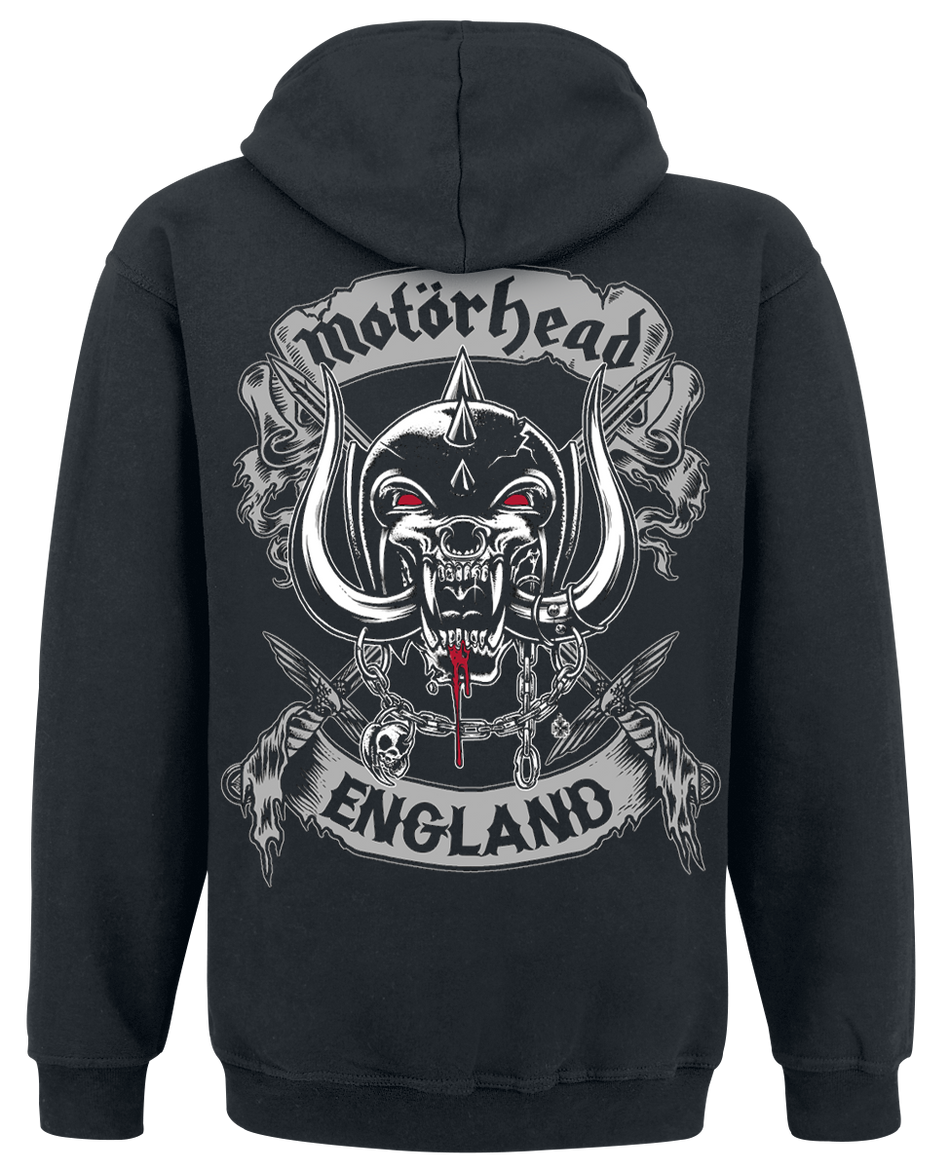 Sweat-shirt à capuche  de Motörhead - Cross Swords England Crest - S à XXL - pour Homme - noir - Motörhead - View 2