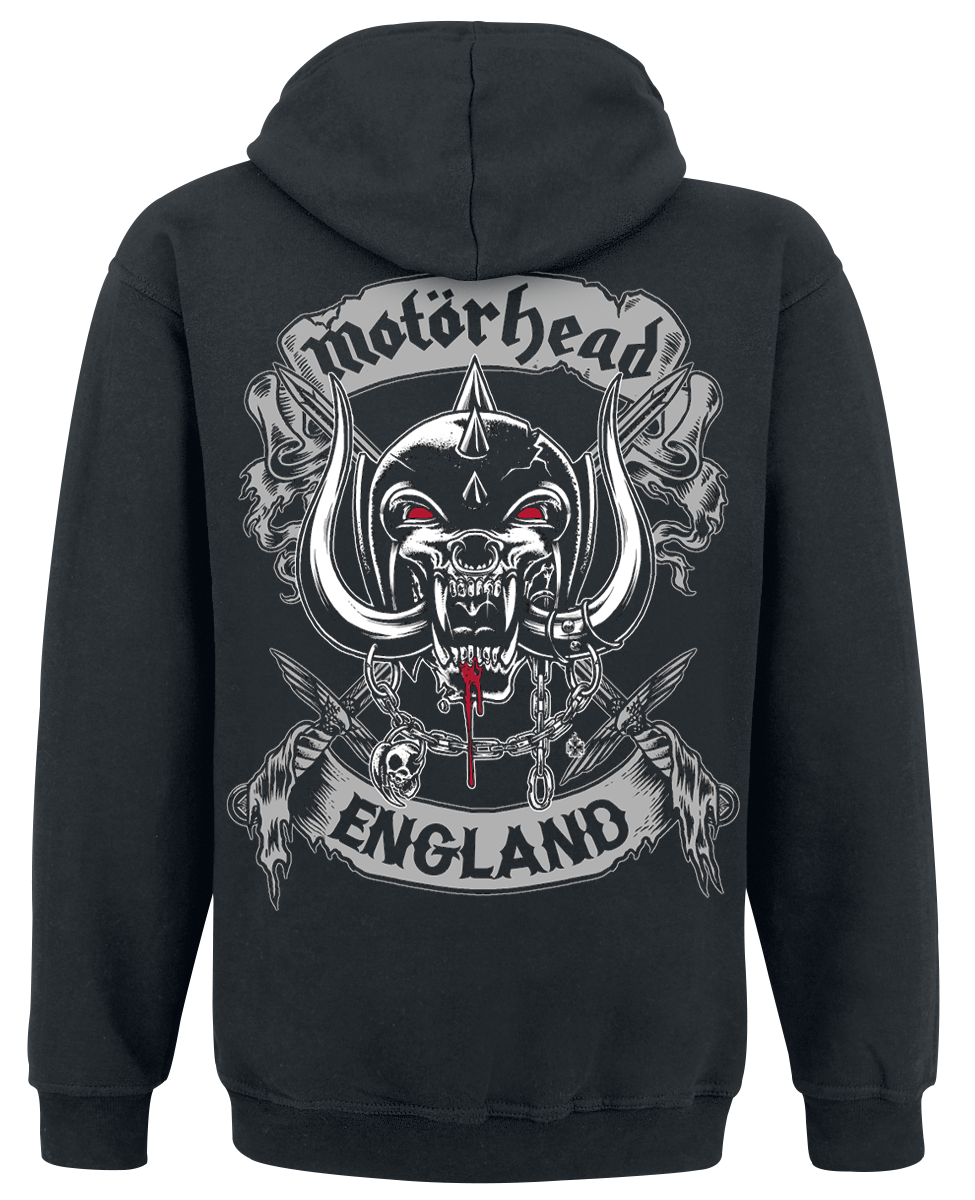 Sweat-shirt à capuche  de Motörhead - Cross Swords England Crest - S à XXL - pour Homme - noir - Motörhead - View 2