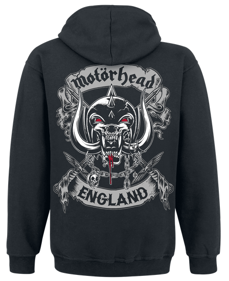 Sweat-shirt à capuche  de Motörhead - Cross Swords England Crest - S à XXL - pour Homme - noir - Motörhead - View 2
