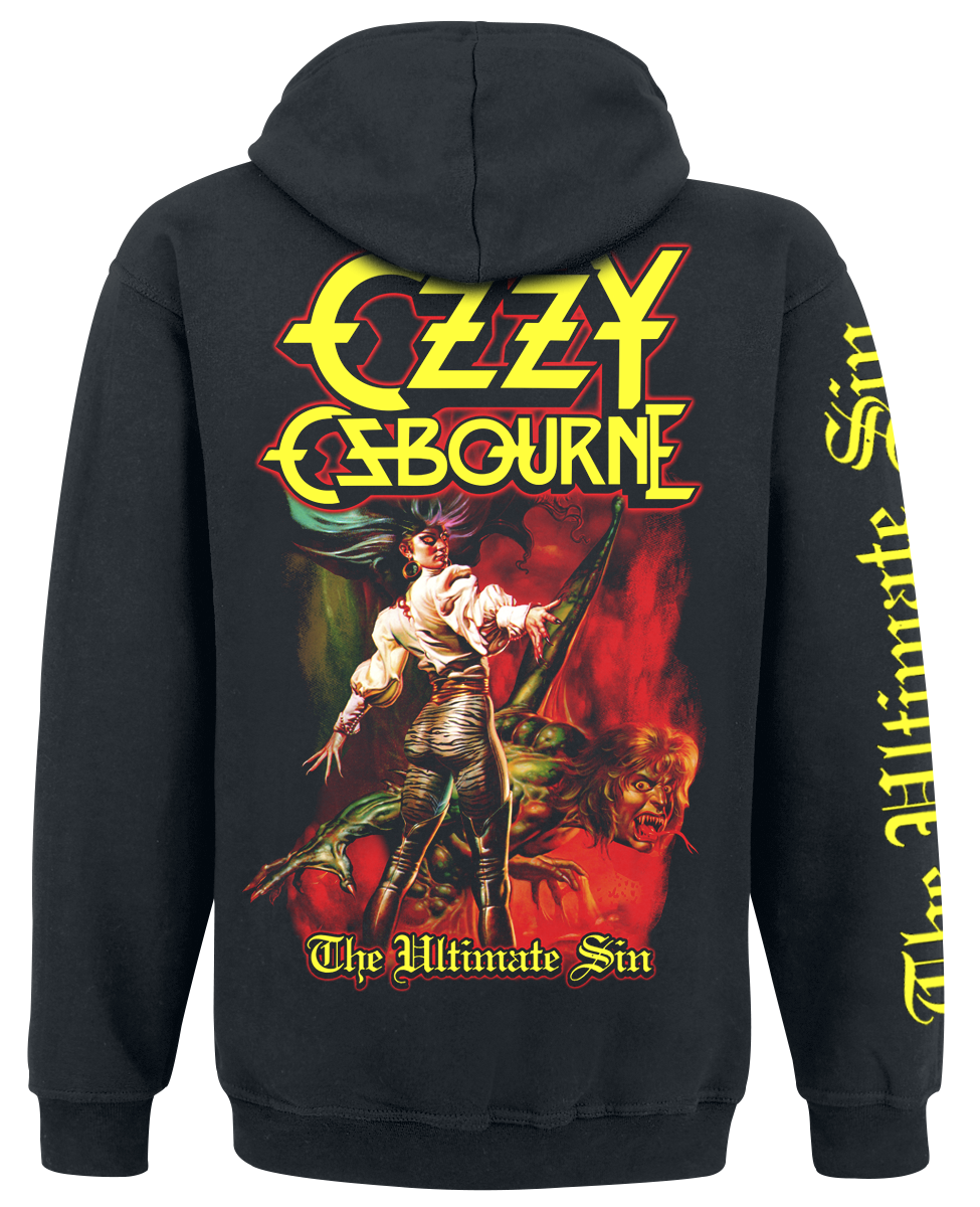 Sweat-shirt zippé à capuche  de Ozzy Osbourne - Ultimate Sin - S à M - pour Homme - noir - Ozzy Osbourne - View 2