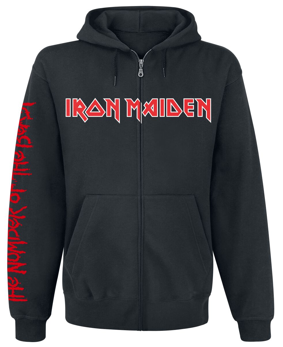 Sweat-shirt zippé à capuche  de Iron Maiden - NOTB - S à XXL - pour  - noir - Iron Maiden