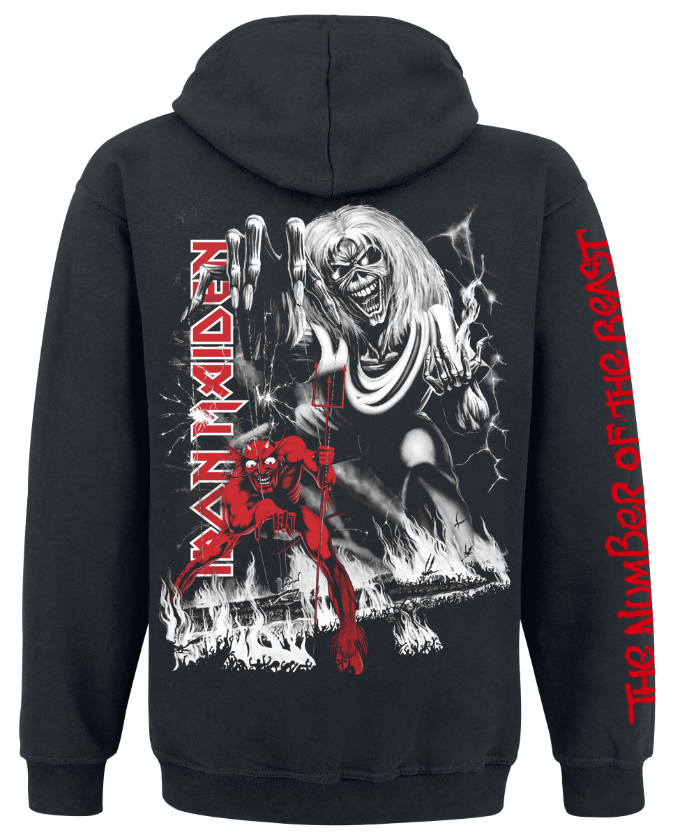 Sweat-shirt zippé à capuche  de Iron Maiden - NOTB - S à XXL - pour Homme - noir - Iron Maiden - View 2