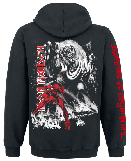Sweat-shirt zippé à capuche  de Iron Maiden - NOTB - S à XXL - pour Homme - noir - Iron Maiden - View 2