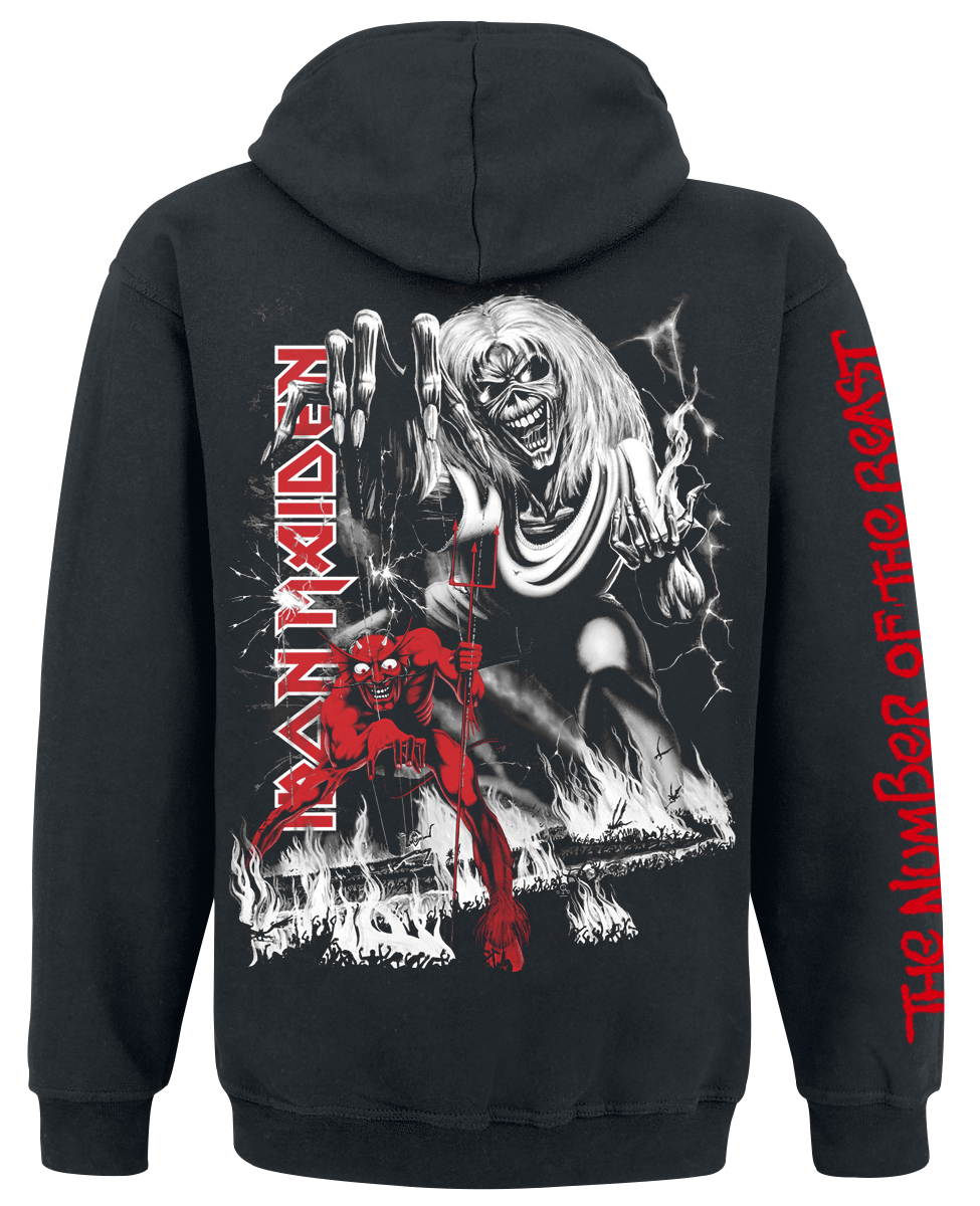 Sweat-shirt zippé à capuche  de Iron Maiden - NOTB - S à XXL - pour  - noir - Iron Maiden - View 2