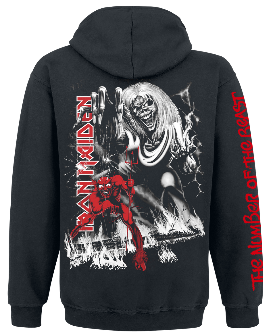 Sweat-shirt zippé à capuche  de Iron Maiden - NOTB - S à XXL - pour  - noir - Iron Maiden - View 2