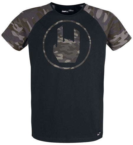 T-Shirt Manches courtes  de Collection EMP Stage - T-Shirt Noir  Imprimé Rockhand Camouflage - S à XL - pour Homme - noir - Collection EMP Stage