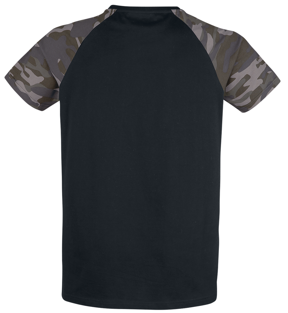 T-Shirt Manches courtes  de Collection EMP Stage - T-Shirt Noir  Imprimé Rockhand Camouflage - S à XL - pour Homme - noir - Collection EMP Stage - View 2