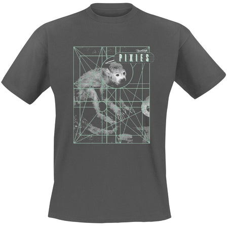 T-Shirt Manches courtes  de Pixies - Monkey Grid - S à XXL - pour Homme - anthracite - Pixies