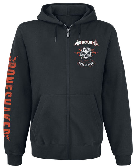 Sweat-shirt zippé à capuche  de Airbourne - Biker Boneshaker - S à XXL - pour Homme - noir - Airbourne
