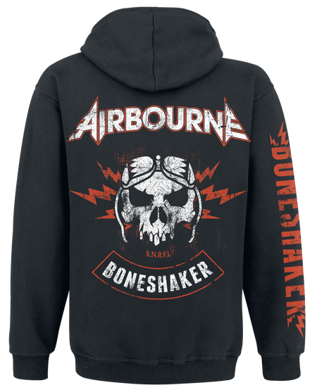 Sweat-shirt zippé à capuche  de Airbourne - Biker Boneshaker - S à XXL - pour Homme - noir - Airbourne - View 2
