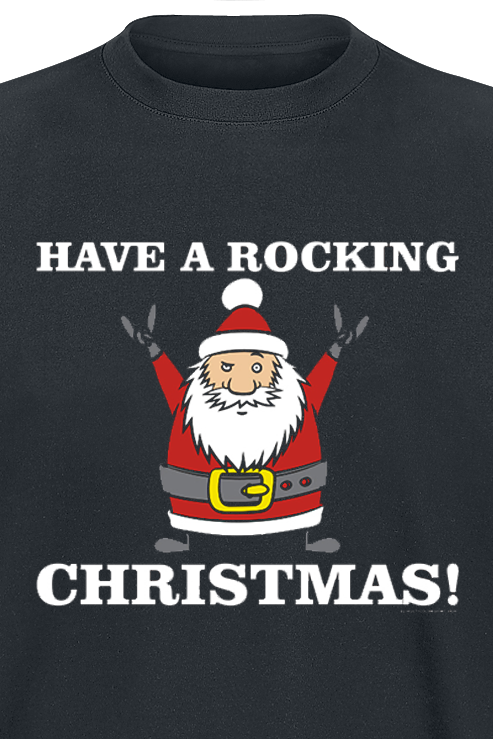 T-Shirt Manches courtes Fun de Slogans - Have A Rocking Christmas! - S à XXL - pour Homme - noir - Slogans - View 2