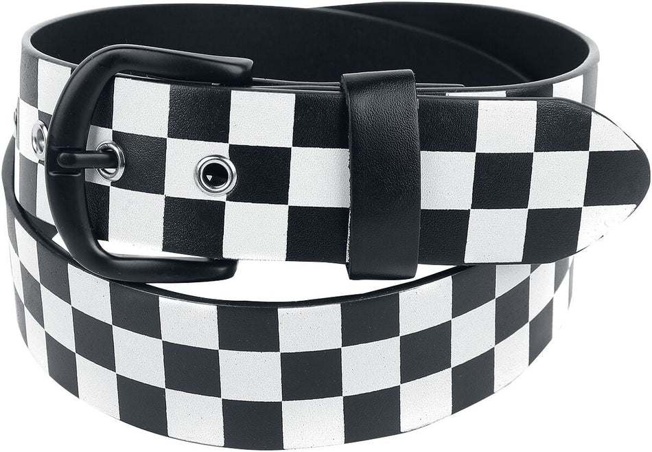 Ceinture Rockabilly de Rock Daddy - Damier - pour Unisexe - noir/blanc - Rock Daddy