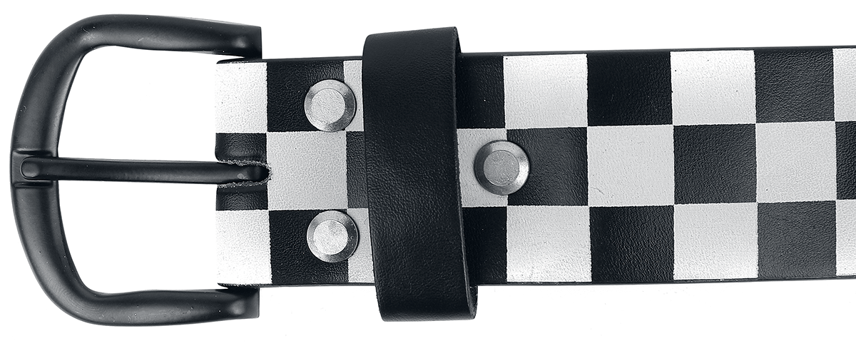Ceinture Rockabilly de Rock Daddy - Damier - pour Unisexe - noir/blanc - Rock Daddy - View 2