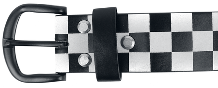 Ceinture Rockabilly de Rock Daddy - Damier - pour Unisexe - noir/blanc - Rock Daddy - View 2