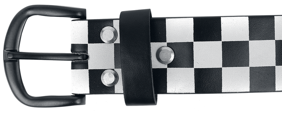 Ceinture Rockabilly de Rock Daddy - Damier - pour Unisexe - noir/blanc - Rock Daddy - View 2