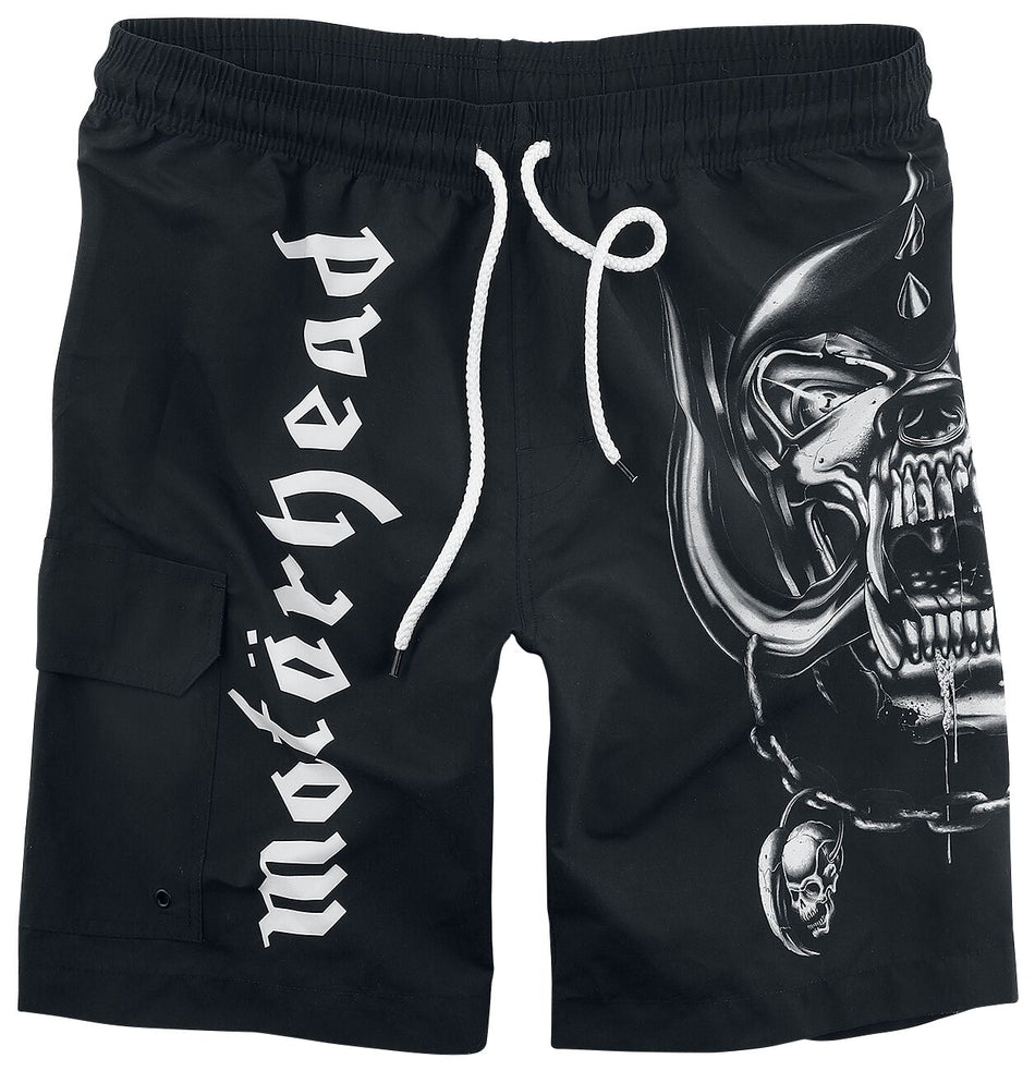 Short de bain  de Motörhead - EMP Signature Collection - M à 3XL - pour Homme - noir/blanc - Motörhead