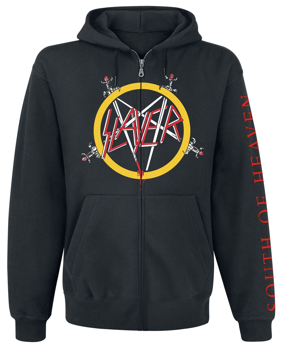 Sweat-shirt zippé à capuche  de Slayer - South Of Heaven - S à XL - pour Homme - noir - Slayer