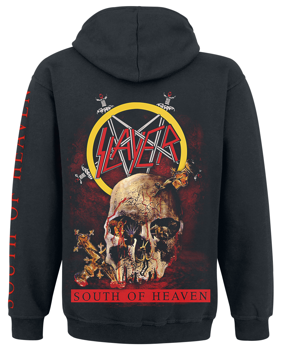 Sweat-shirt zippé à capuche  de Slayer - South Of Heaven - S à XXL - pour Homme - noir - Slayer - View 2