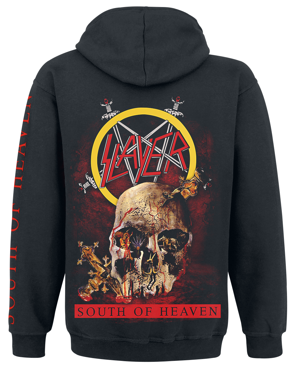 Sweat-shirt zippé à capuche  de Slayer - South Of Heaven - S à XL - pour Homme - noir - Slayer - View 2