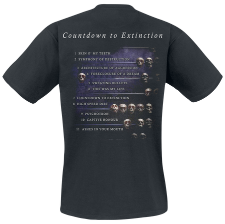 T-Shirt Manches courtes  de Megadeth - Countdown To Extinction - S à XXL - pour Homme - noir - Megadeth - View 2