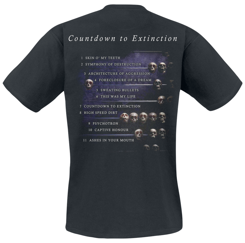 T-Shirt Manches courtes  de Megadeth - Countdown To Extinction - S à XXL - pour Homme - noir - Megadeth - View 2