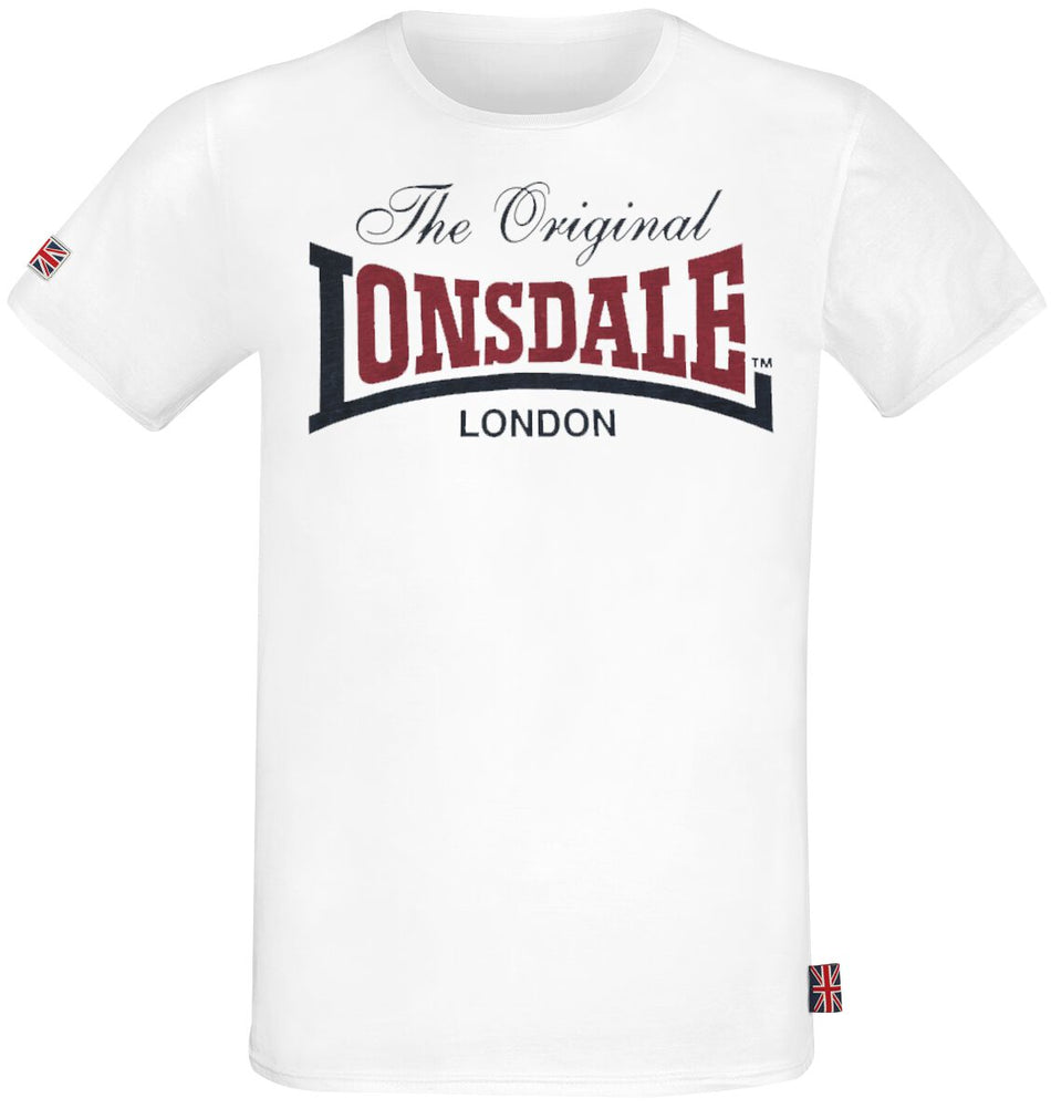 T-Shirt Manches courtes  de Lonsdale London - Aldingham - XL à XXL - pour Homme - blanc - Lonsdale London