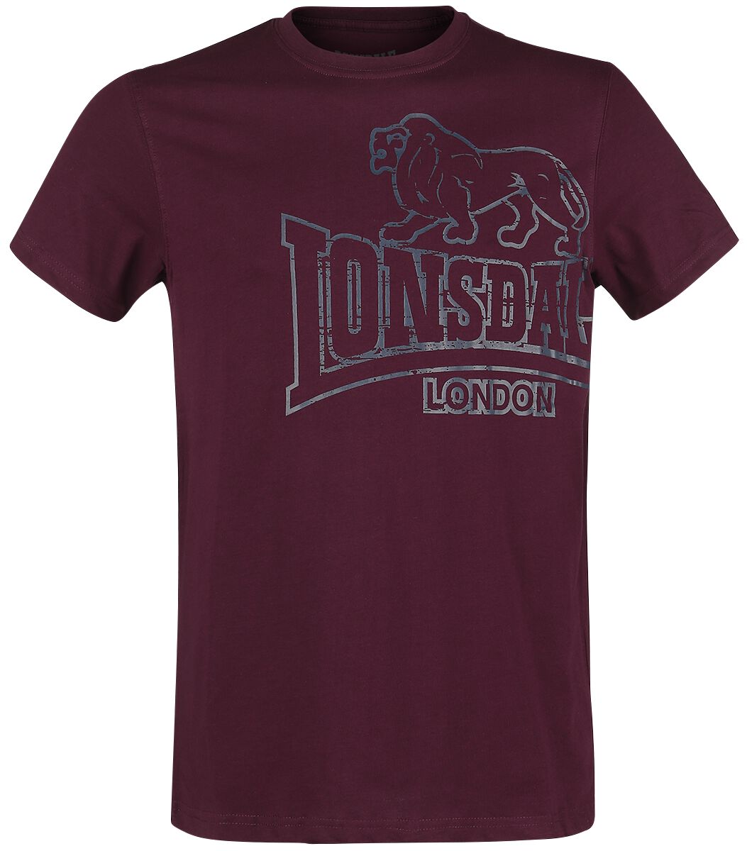 T-Shirt Manches courtes  de Lonsdale London - Langsett - M - pour Homme - bordeaux - Lonsdale London