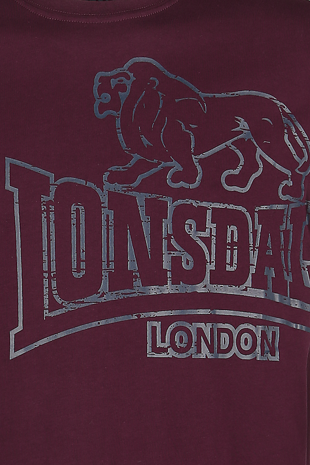 T-Shirt Manches courtes  de Lonsdale London - Langsett - M - pour Homme - bordeaux - Lonsdale London - View 2