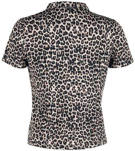 Chemisier Rockabilly de Pussy Deluxe - Chemisier Court Léopard - XS à XXL - pour Femme - léopard - Pussy Deluxe - View 2