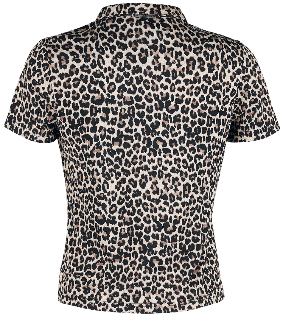 Chemisier Rockabilly de Pussy Deluxe - Chemisier Court Léopard - XS à XXL - pour Femme - léopard - Pussy Deluxe - View 2