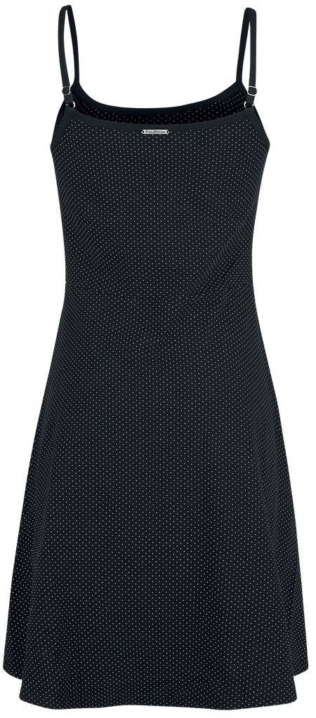 Robe mi-longue Rockabilly de Pussy Deluxe - Robe À Pois Cerises - XS à XL - pour Femme - noir/blanc - Pussy Deluxe - View 2