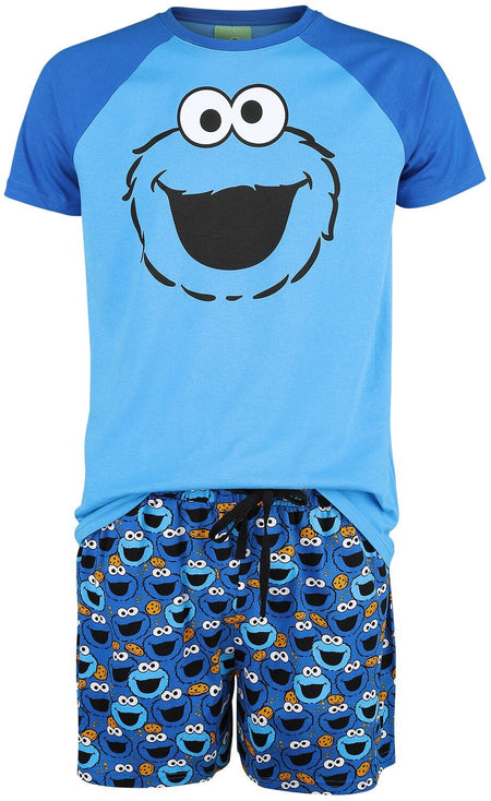 Pyjama  de Sesame Street - Cookie Monster - S à 3XL - pour Homme - bleu - Sesame Street