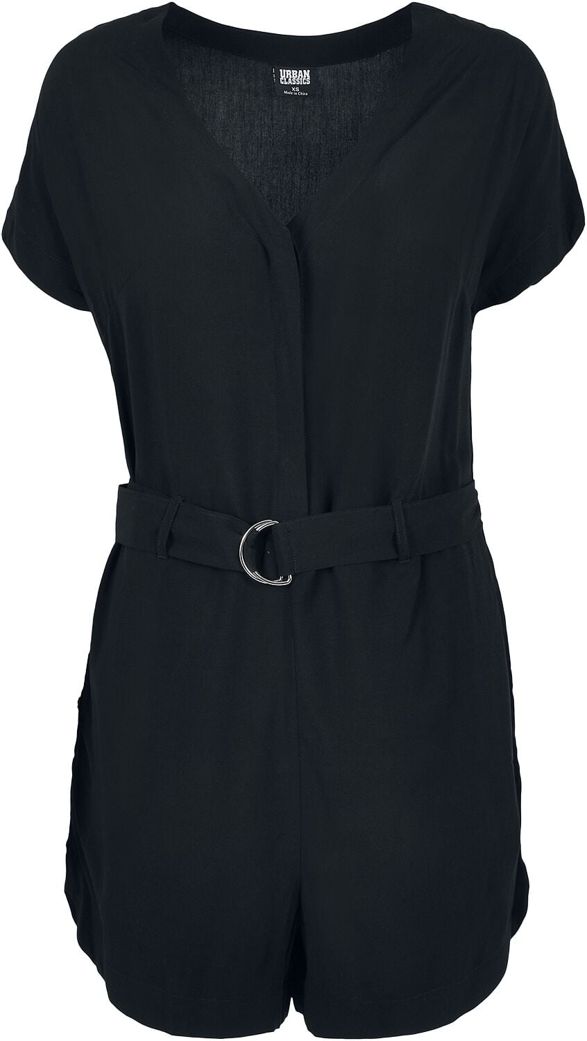 Salopette  de Urban Classics - Combinaison Noire Ceinture Viscose - XS à XL - pour Femme - noir - Urban Classics