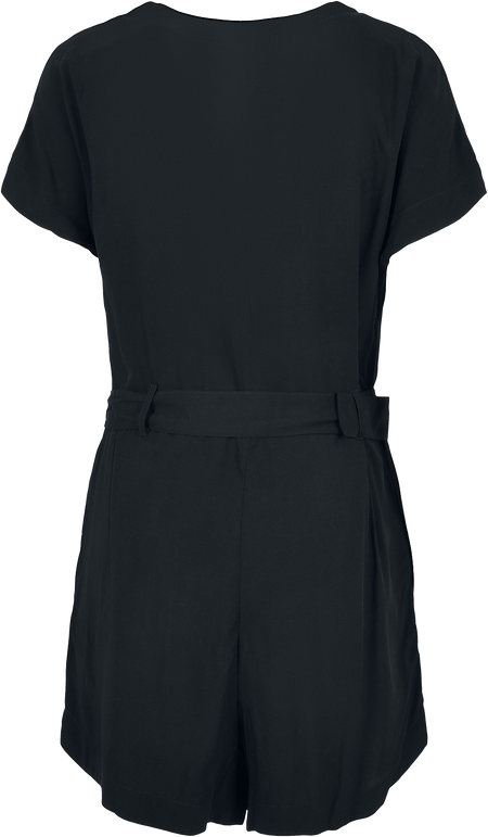 Salopette  de Urban Classics - Combinaison Noire Ceinture Viscose - XS à XL - pour Femme - noir - Urban Classics - View 2