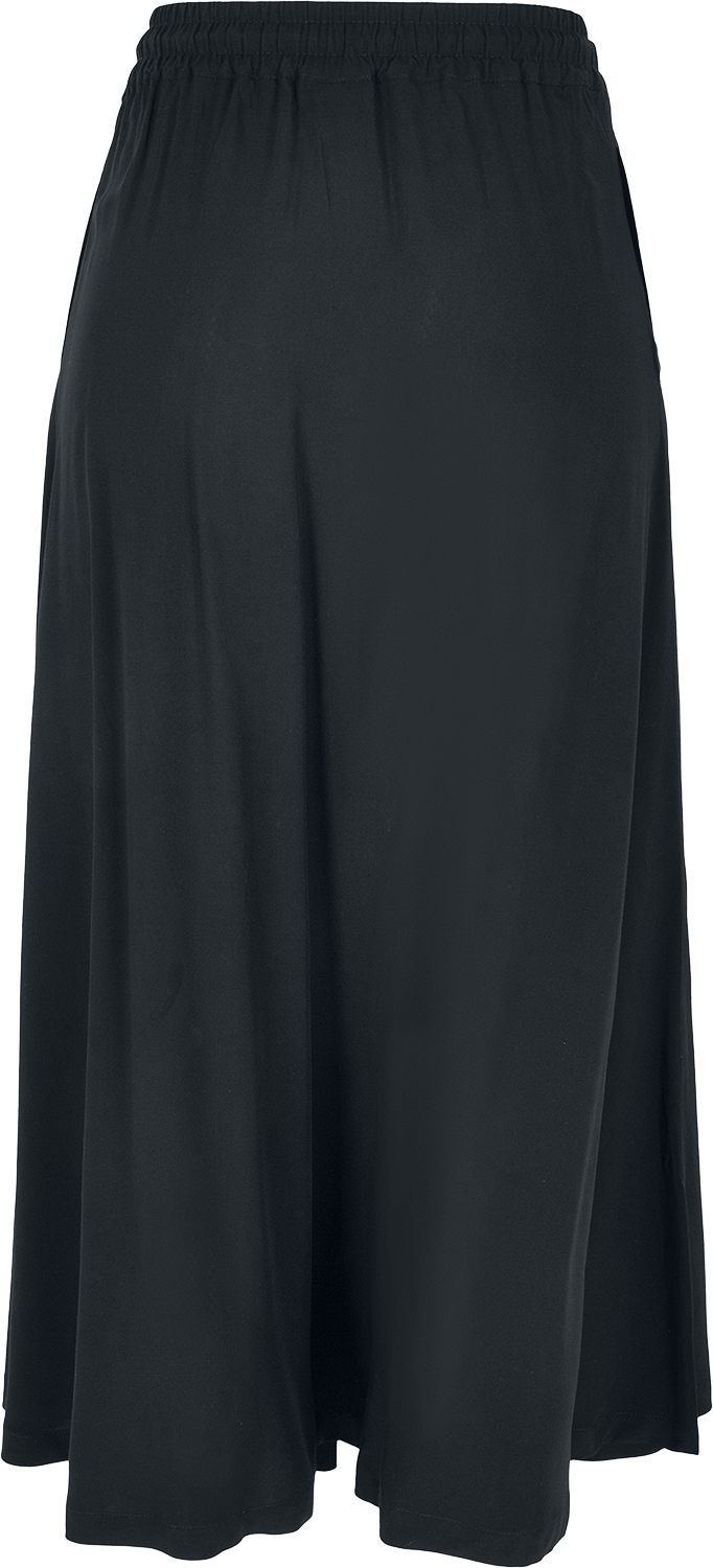 Jupe longue  de Urban Classics - Jupe Mi-Longue Viscose - XS à 5XL - pour Femme - noir - Urban Classics - View 2