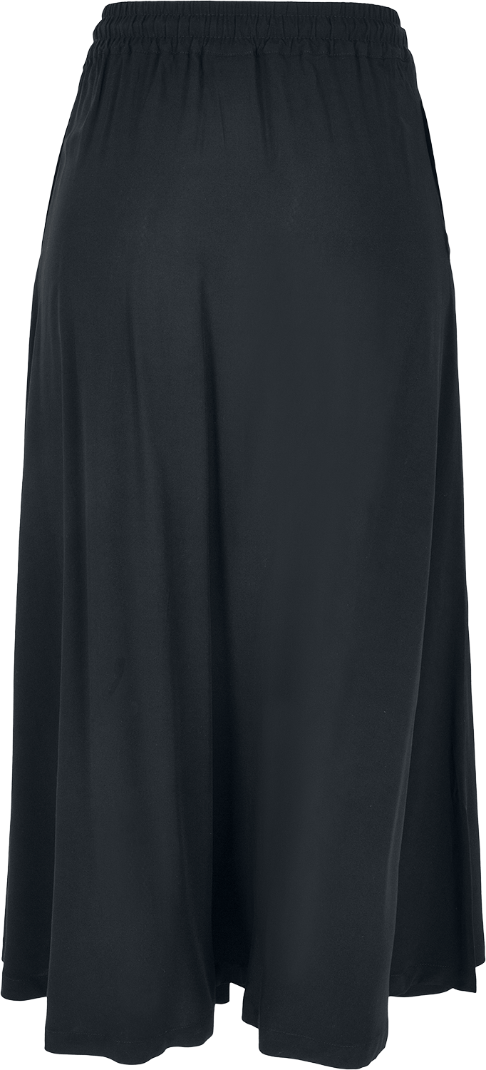 Jupe longue  de Urban Classics - Jupe Mi-Longue Viscose - XS à 5XL - pour Femme - noir - Urban Classics - View 2
