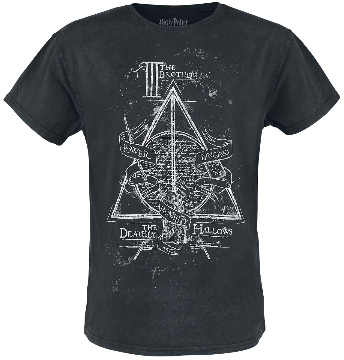 T-Shirt Manches courtes  de Harry Potter - Les Reliques De La Mort - S à XXL - pour Homme - noir - Harry Potter