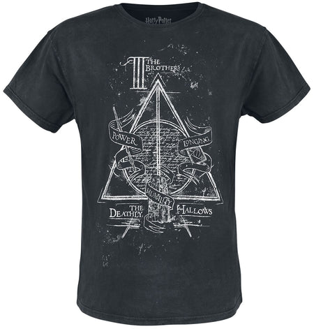 T-Shirt Manches courtes  de Harry Potter - Les Reliques De La Mort - S à XXL - pour Homme - noir - Harry Potter