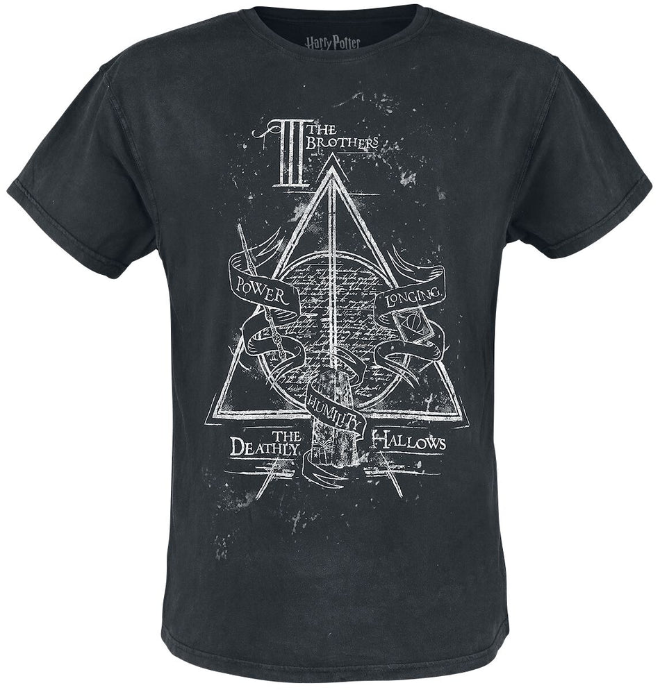 T-Shirt Manches courtes  de Harry Potter - Les Reliques De La Mort - S à XXL - pour Homme - noir - Harry Potter