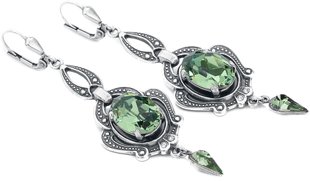 Boucles d'oreilles Gothic de Krikor - Vert Forêt - pour Femme - couleur argent - Krikor - View 2