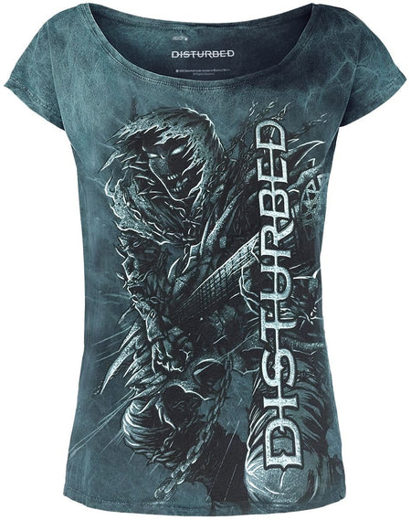 T-Shirt Manches courtes  de Disturbed - Disturbed Guitar - S à 4XL - pour Femme - pétrole - Disturbed