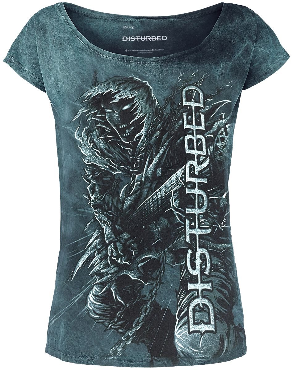 T-Shirt Manches courtes  de Disturbed - Disturbed Guitar - S à 4XL - pour Femme - pétrole - Disturbed