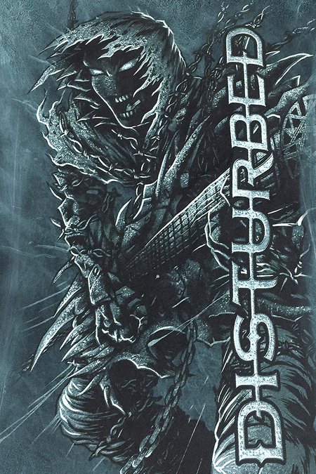 T-Shirt Manches courtes  de Disturbed - Disturbed Guitar - S à 4XL - pour Femme - pétrole - Disturbed - View 2