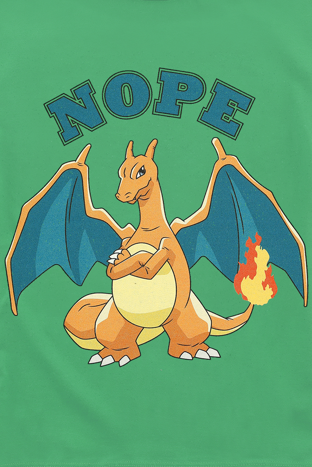 T-shirt Gaming de Pokémon - Enfants - Dracaufeu - Nope - 128 à 164 - pour filles & garçonse - vert - Pokémon - View 2